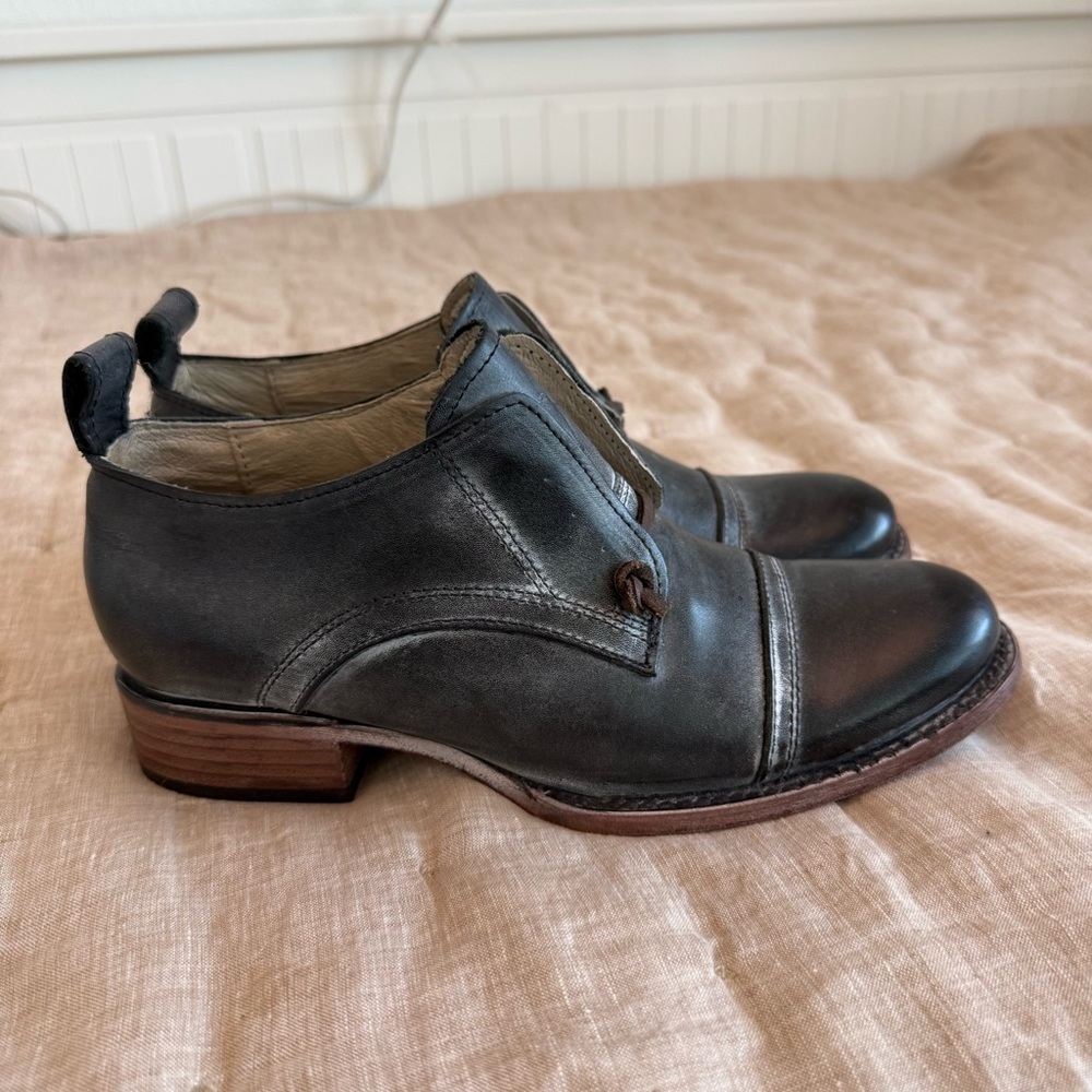 Freebird by Steven Black Leather Low Heel Loafers - Picture 2 of 10